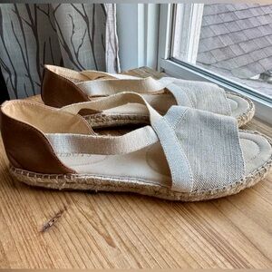 TALBOTS ILLYSA Linen Espadrilles Shoes 9